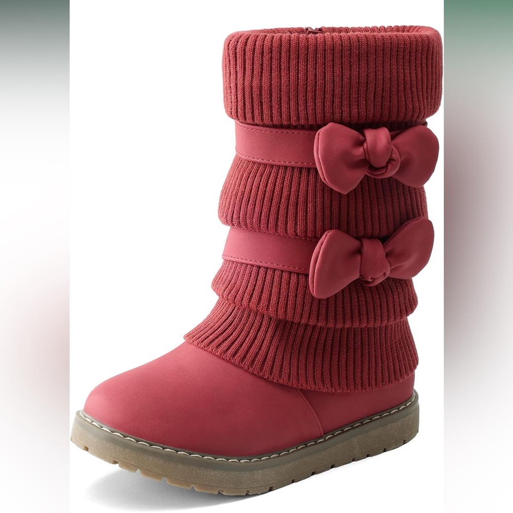 Dream Pairs Red Cozy Boots Girls size 2